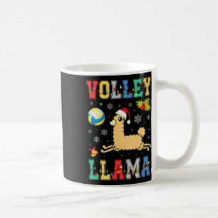 Volley Llama Lover Volleybal Lover Santa Hat Xmas Koffiemok