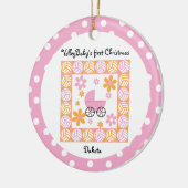 VolleyBaby Eerste Kerstroze versiering Keramisch Ornament (Links)