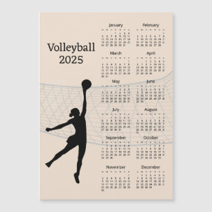 Volleybal 2025 Kalender Magnetische Kaart