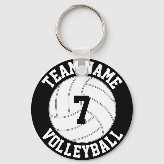 Volleybal Aangepaste Team Naam Kleur & Speler Numm Sleutelhanger (Achterkant)
