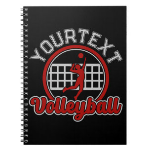 Volleybal ADD NAAM Spike Bal Aanval Teamsporten Notitieboek