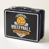 Volleybal ADD TEKST School Varsity Team Speler (Achterkant)