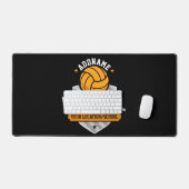 Volleybal ADD TEKST School Varsity Team Speler Bureaumat (Keyboard & Muis)