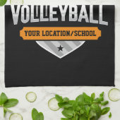 Volleybal ADD TEKST School Varsity Team Speler Theedoek (Gevouwen)