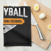 Volleybal ADD TEKST School Varsity Team Speler Theedoek (Quarter Fold)