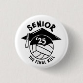Volleybal Afstuderen 2025 Ronde Button 3,2 Cm (Voorkant)