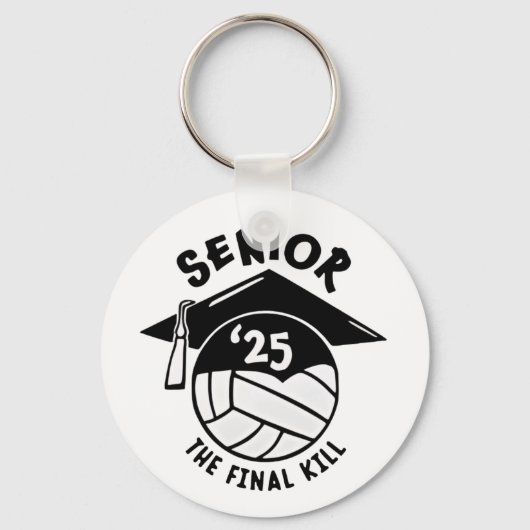 Volleybal Afstuderen 2025 Sleutelhanger (Voorkant)