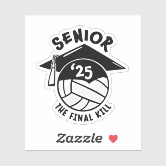Volleybal Afstuderen 2025 Sticker (Vel)