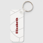 volleybal atleet team geschenken onder 10 maroon sleutelhanger (Achterkant)