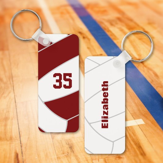volleybal atleet team geschenken onder 10 maroon sleutelhanger