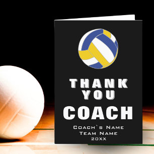 Volleybal Bal Dank je Coach Kaart