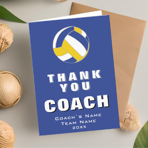 Volleybal Bal Dank je Coach Kaart