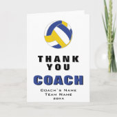 Volleybal Bal Dank je Coach Kaart (Voorkant)