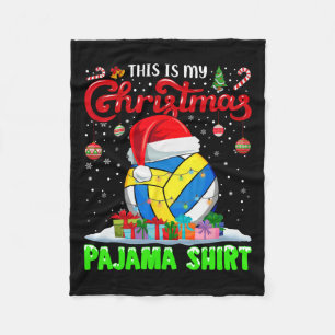 Volleybal bal Kerstman Hoed Kerstverlichting Grapp Fleece Deken