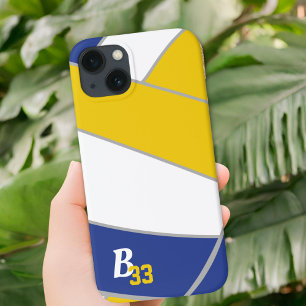 Volleybal Bal Speler Nummer Monogram Sport  iPhone 13 Hoesje