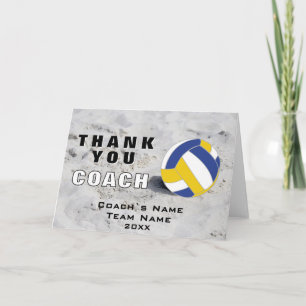 Volleybal Bal Zand Dank je Coach Kaart