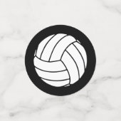 Volleybal ballen op zwart confetti (Kleine voorkant)