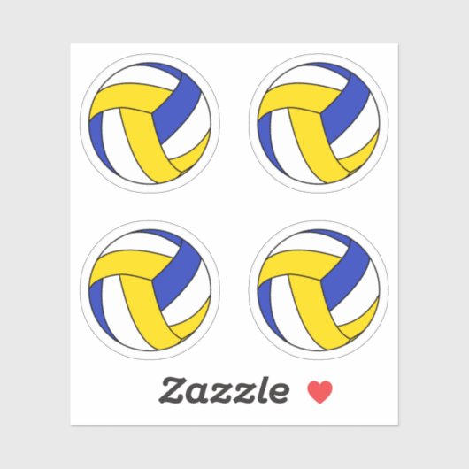 Volleybal ballen pack sticker (Vel)