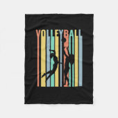 Volleybal Beachvolleyball Retro Fleece Deken (Voorkant)