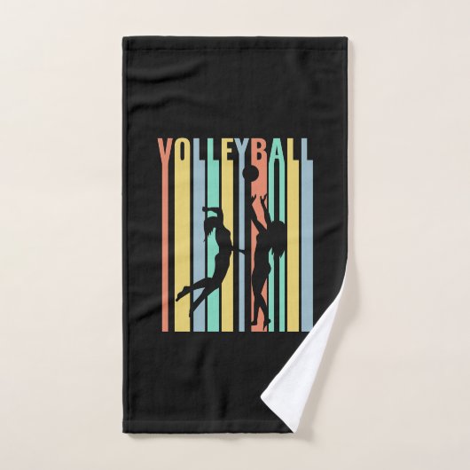 Volleybal Beachvolleyball Retro Handdoek (Handdoek)