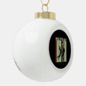 Volleybal Beachvolleyball Retro Keramische Bal Ornament (Links)