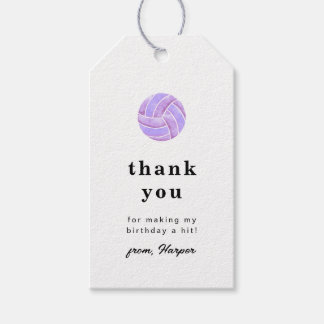 Volleybal bedankkaart cadeaulabel