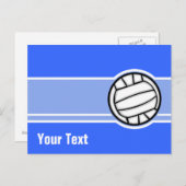 Volleybal; Blauw Briefkaart (Voorkant / Achterkant)