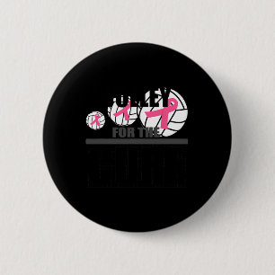 Volleybal Borstkanker Roze Ribbon Volley voor de Ronde Button 5,7 Cm