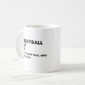 Volleybal Boy Funny Definitie Koffiemok (Voorkant links)