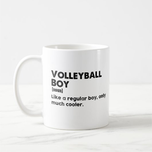 Volleybal Boy Funny Definitie Koffiemok (Links)