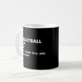 Volleybal Boy Funny Dictionary Definitie Koffiemok (Voorkant links)