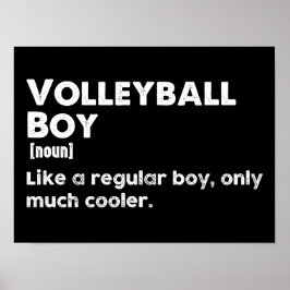 Volleybal Boy Funny Dictionary Definitie Poster