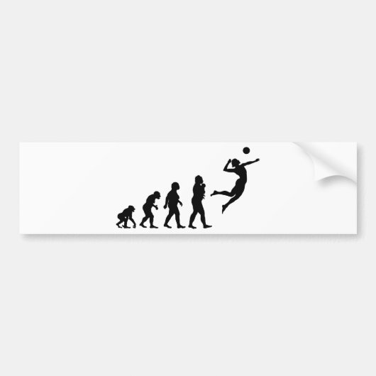 Volleybal Bumpersticker (Voorkant)