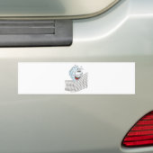 Volleybal Cartoon Bumpersticker (Op auto)