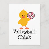 Volleybal Chick Briefkaart (Voorkant)