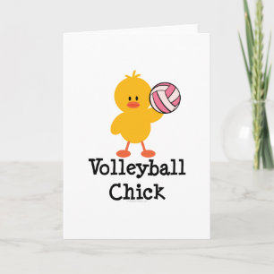 Volleybal Chick Wenskaart Kaart