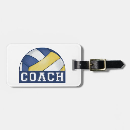Volleybal Coach Bagage Label (Voorkant horizontaal)