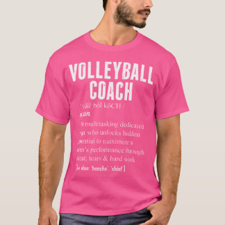 Volleybal Coach Definitie Coach Waardering T-shirt