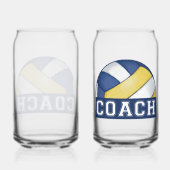 Volleybal coach glaswerk blikvorm glas (Achterkant)