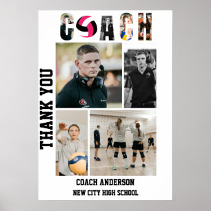 Volleybal Coach Senior Nacht Afstuderen Poster