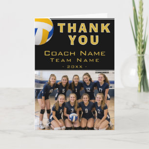 Volleybal Coach Speler Naam Foto Bedankkaart