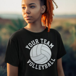 Volleybal Custom Team, Speler en Jersey Nummer T-shirt