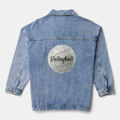Volleybal Design Denim Jas Denim Jacket (Achterkant)