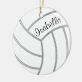 Volleybal - DIY AchtergrondKleur en Naam Keramisch Ornament (Links)