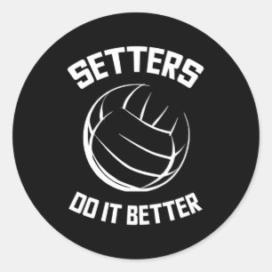 Volleybal Dochter Setters doen het beter Ronde Sticker