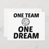 VOLLEYBAL ÉÉN TEAM ÉÉN DROOM BRIEFKAART (Voorkant / Achterkant)