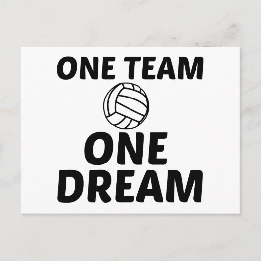 VOLLEYBAL ÉÉN TEAM ÉÉN DROOM BRIEFKAART (Voorkant)