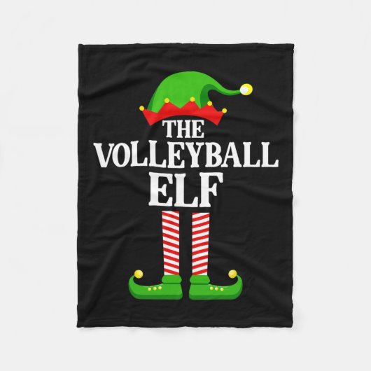 Volleybal Elf Familie Matching Groep Funny Christm Fleece Deken (Voorkant)