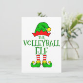 Volleybal Elf Kerst Wenskaart Feestdagenkaart (Staand voorkant)