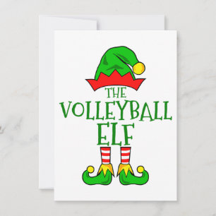 Volleybal Elf Kerst Wenskaart Feestdagenkaart